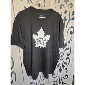 Toronto Maple Leafs T Shirt 2XL Fanatics NHL Hockey Logo Gray Graphic Tee